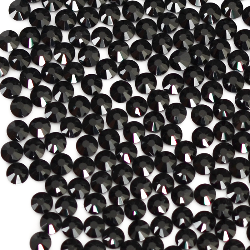 Glass Rhinestones JET BLACK Non-Hotfix, Sizes SS6 - SS30, Faceted Rh –  PatchPartyClub